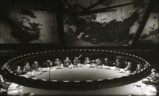 Dr.Strangelove War Room during filming - Stanley Kubrick